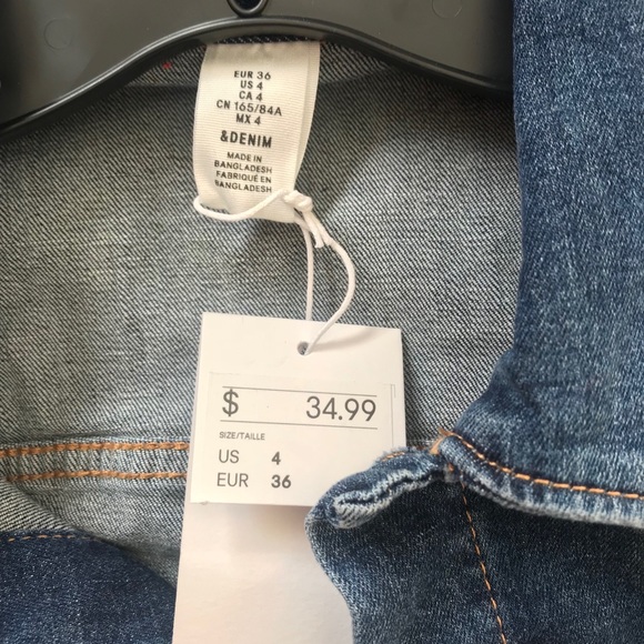 H&M Denim Jacket size 4 new - Picture 7 of 8